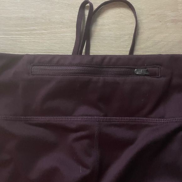 Nike Womens Pink Plum Dri-Fit Leggings Power Fast Size Large Back Pocket - Picture 7 of 8